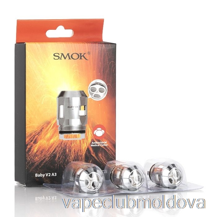 Vape Mod Smok Tfv8 Baby V2 Bobine De Schimb 0.15ohm Baby V2 A3 Bobine Triple (ss)